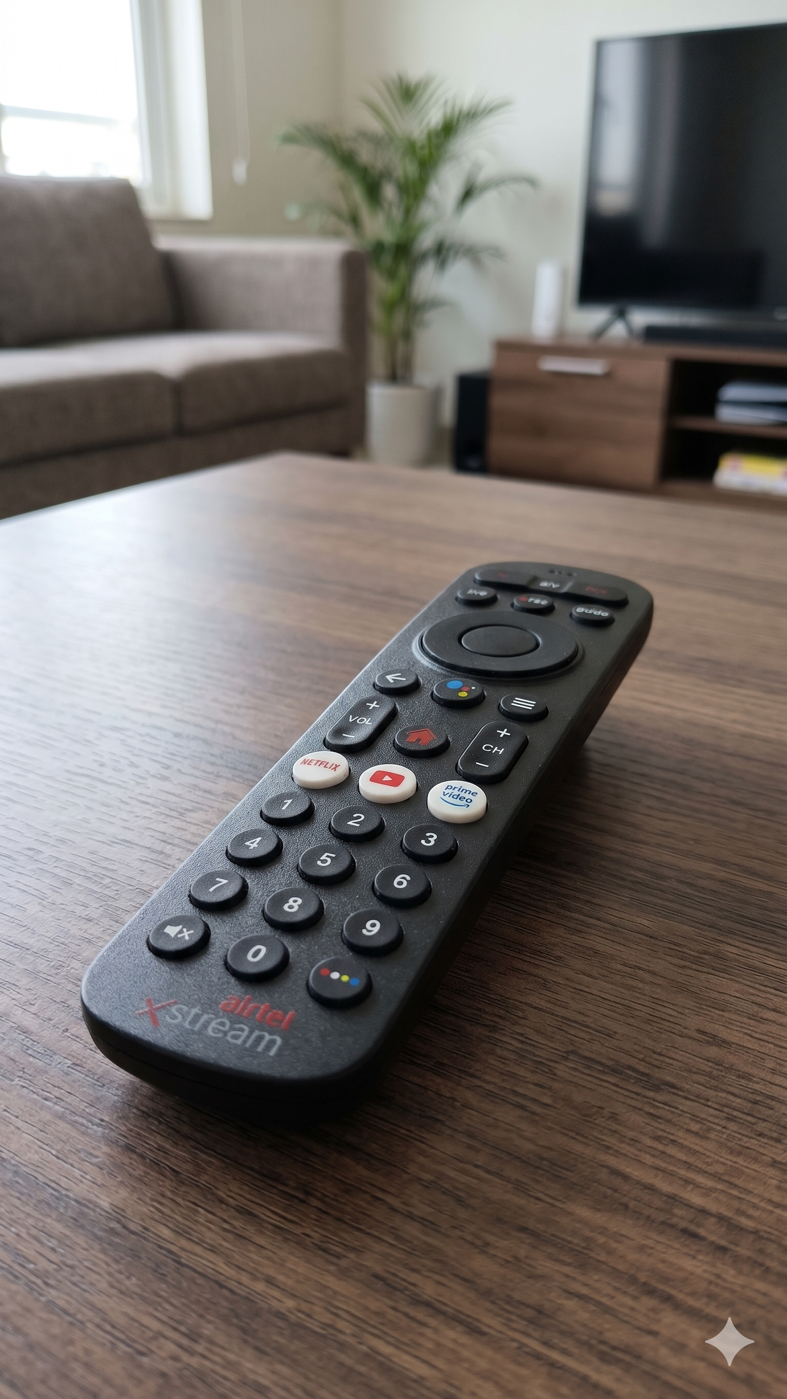 Airtel Xstream IR Remote Control Compatible with Airtel Xstream Smart Set Top Box with Netflix, YouTube, and Prime Video Keys